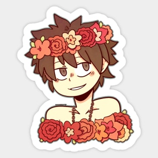 Gray Flower Crown sticker Sticker